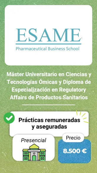 Regulatory Affairs - Máster Universitario en Ciencias y Tecnologías Ómicas y Diploma de Especialización en Regulatory Affairs de Productos Sanitarios